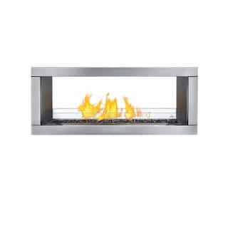 48-in Galaxy Outdoor Fireplace w/Electronic Ignition, See Through, Gas