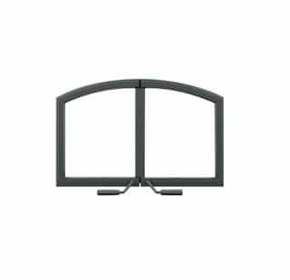 Double Door Kit for High Country 3000 Fireplace, Arched, Black