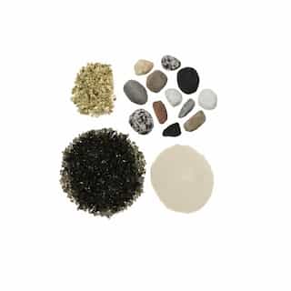 Shore Fire Kit for Gas Fireplace, Medium