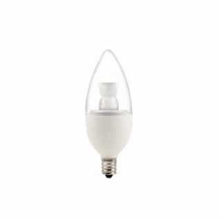 NaturaLED 4.5W LED B11 Bulb, Dimmable, E12, 325 lm, 120V, 2700K, Clear