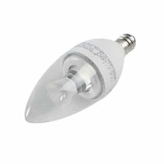 NaturaLED 4.5W LED B11 Bulb, Dimmable, E12, 325 lm, 120V, 3000K, Clear