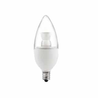 5W LED Candelabra Bulb, Clear Finish, 2700K