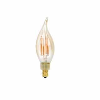 4.5W LED Candelabra Filament Bulb, Dimmable, 2200K