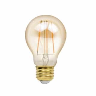 6.5W LED A19 Filament Bulb, Dimmable, 2200K