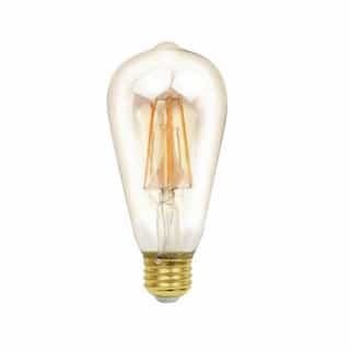 6.5W LED ST19 Filament Bulb, Dimmable, 2200K