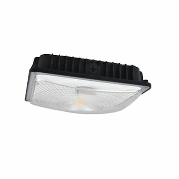 10-in 59W LED Slim Canopy Light w/Sensor, Dim, 7695 lm, 4000K, Black