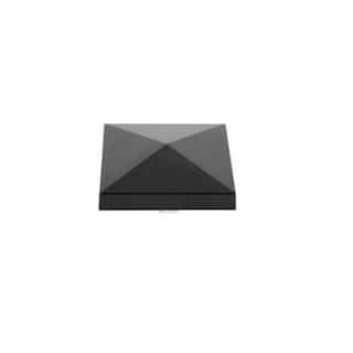 4-in Square Light Pole Cap for Compact Area Light, Black