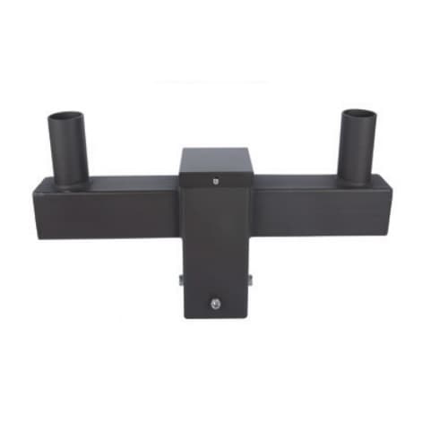 NaturaLED 4-in Square Pole Mount w/ 2.375-in Tenon, Double Heads, Bronze