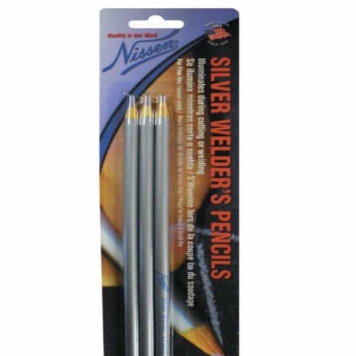Welder's Pencils, 3-pack, Silver