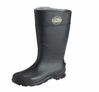 Steel Toe Black Size 10 PVC CT Economy Knee Boots