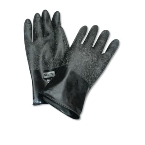 North Safety  Butyl&trade; Gloves w/ Grip-Saf&trade;, Size 9, Black