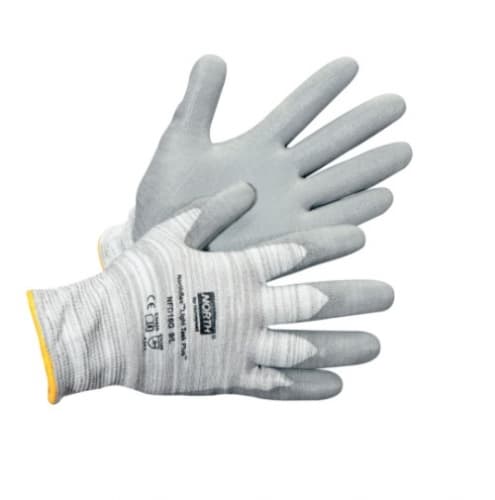 North Safety  Light Task Plus III&trade; Gloves, Size 9, Gray & White