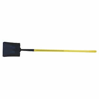 NUPLA Square Point Shovel with 48'' Handle with Hollow Back Blade Type