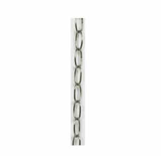 3-ft 8 Gauge Section of Chain, 35 lbs Max, Brushed Nickel