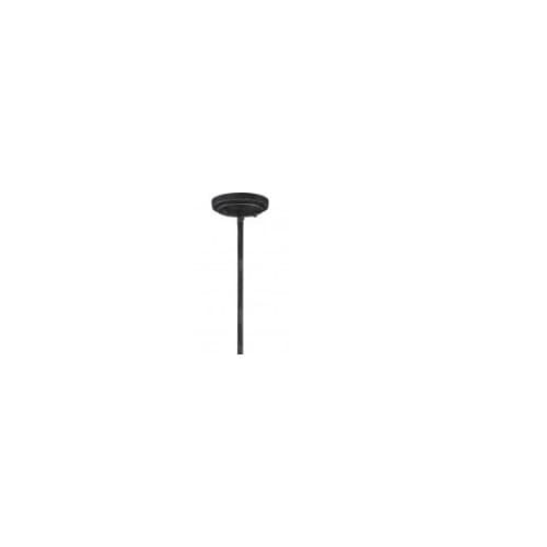 Nuvo 12" Extension Rod for Square Pendant Light, Black