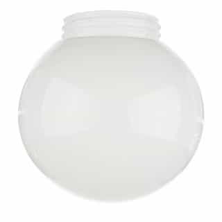 6-in Opal Ball Glass Globe Shade, White