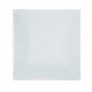 12-in Square Glass Lamp Shade, White