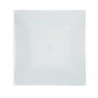 14-in Square Glass Lamp Shade, White