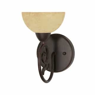 6" Tapas Vanity Light, Tuscan Suede Glass, Old Bronze