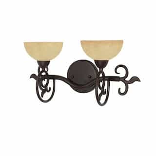 Nuvo 18" Tapas Vanity Light, Tuscan Suede Glass, Old Bronze