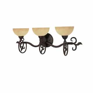24" Tapas Vanity Light, Tuscan Suede Glass, Old Bronze