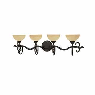 Nuvo 32" Tapas Vanity Light, Tuscan Suede Glass, Old Bronze