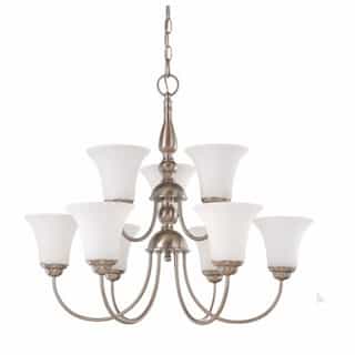 Nuvo Dupont 2 Tier 27" Chandelier light, Satin White Glass