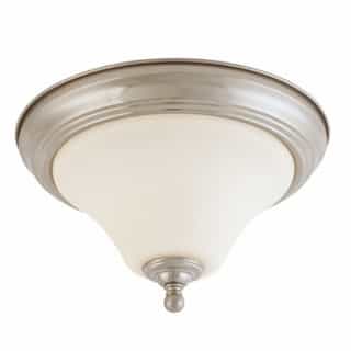 Dupont 11" LED Flush Mount Light, Satin White Glass
