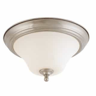 Dupont 13" LED Flush Mount Light, Satin White Glass
