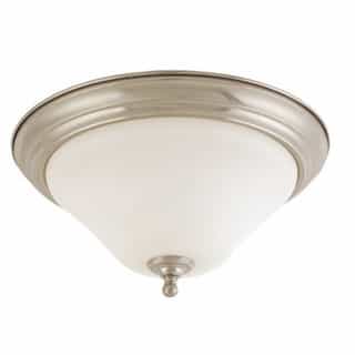 Dupont 15" LED Flush Mount Light, Satin White Glass