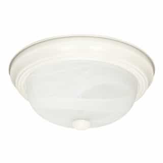 Nuvo 3-Light 15" Flush Mount Ceiling Light Fixture, Textured White
