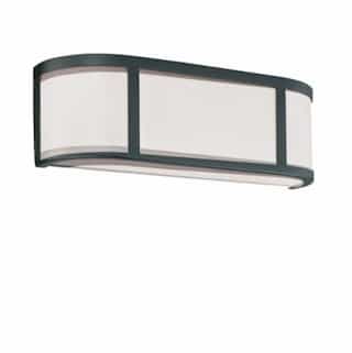 Nuvo 100W 5 in. Odeon Wall Sconce Light, White Satin, 2-Lights, Aged Bronze