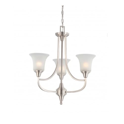 Nuvo Surrey Chandelier Light, Frosted Glass