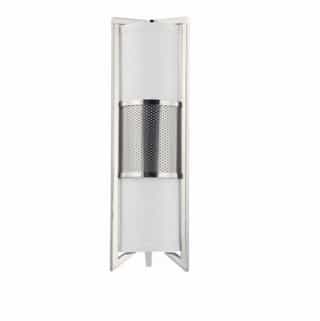 Nuvo 60W Diesel Wall Sconce Light, Vertical, Slate Gray, Polished Nickel