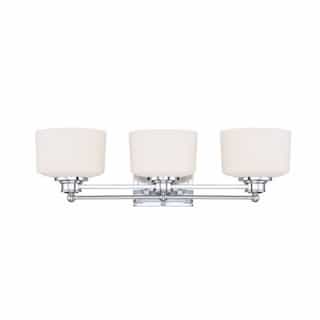 Nuvo 100W Incandescent Vanity Light Fixture, 3 Lights, Polished Chrome