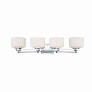 Nuvo 100W Incandescent Vanity Light Fixture, 4 Lights, Polished Chrome