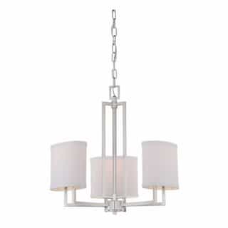 Nuvo 60W 3-Light Small Chandelier Fixture, Brushed Nickel