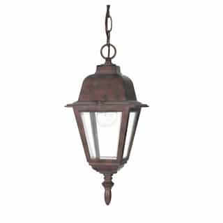 10" Briton Hanging Lantern Light, Clear Glass, Old Bronze