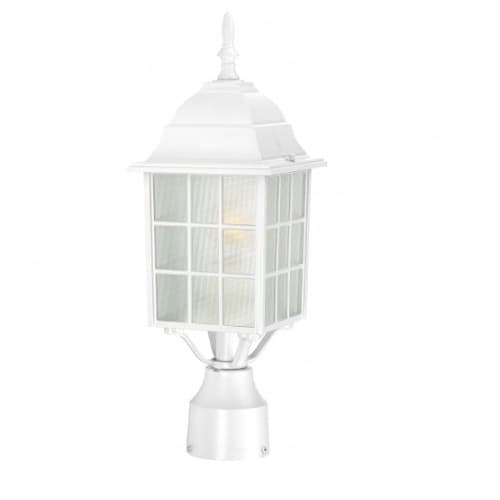 17" Adams Outdoor Post Light, Frosted Glass