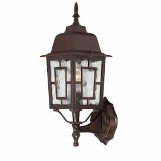 Nuvo 17" Banyon Outdoor Wall Lights, Clear Water Glass, Rustic Bronze