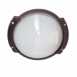 11in Outdoor Light, Oblong Round, Architectural Bronze