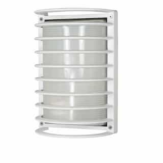 Nuvo 10-in Bulk Head Fixture, Rectangle Cage , White