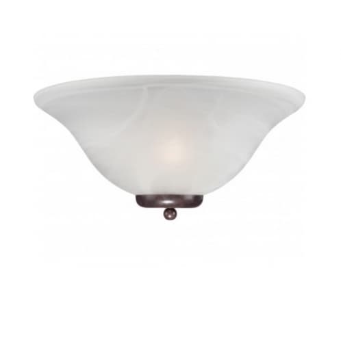 Nuvo 60W Ballerina Wall Sconce Light, Alabaster Glass, Old Bronze