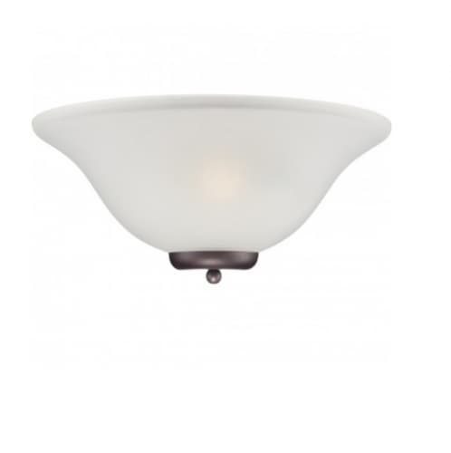 60W Ballerina Wall Sconce Light, Frosted Glass, Mahogany Bronze