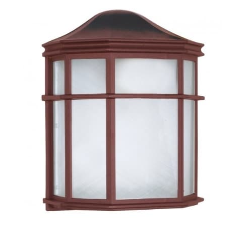 Nuvo 10in Outdoor Wall Lantern, Cage, Old Bronze