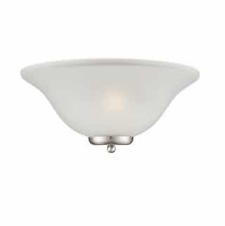 60W Ballerina Wall Sconce Light, Frosted Glass, Brushed Nickel