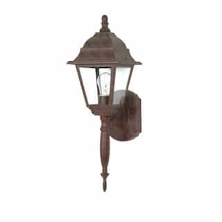18" Briton Outdoor Wall Lantern Light, Clear Glass, Old Bronze