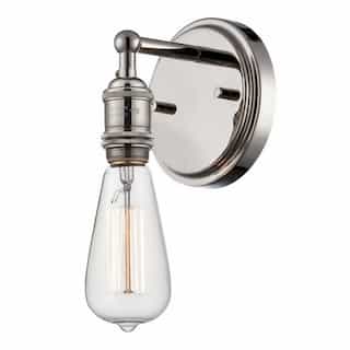 Nuvo 100W Vintage Wall Sconce, Polished Nickel