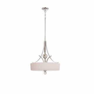 Nuvo 100W Connie Pendant Light, 3-Light, Polished Nickel