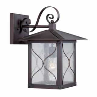 Nuvo Vega 11" Outdoor Wall Light Fixture, Classic Bronze, Clear Seed Glass